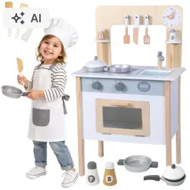 drewniana-kuchnia-dla-dzieci-juniorkitchen-biala-piekarnik-akcesoria