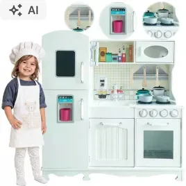 duza-drewniana-kuchnia-dla-dzieci-littlefoodies-biala-piekarnik-lodowka