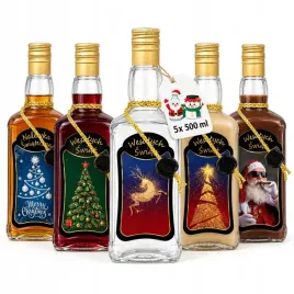 5x-butelki-szklane-daniel-500ml-butelka-na-nalewki-swieta-premium-zdobiona