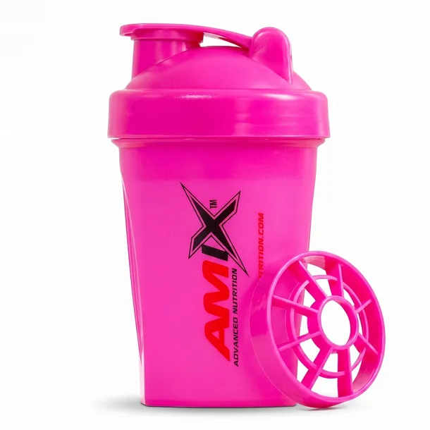 SHAKER SZEJKER DO Suplementów odżywek Min, mały 400ml różowy szczelny BPA