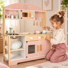 kuchnia-dla-dzieci-drewniana-mdf-modern-classic-akcesoria-82cm-rozowa