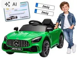 auto-na-akumulator-pilot-skora-eva-samochod-dzieci-mercedes-amg-gtr-zielony