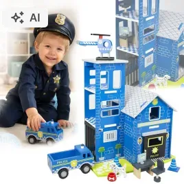 drewniana-stacja-policyjna-komisariat-z-figurkami-helikopterem-biurem