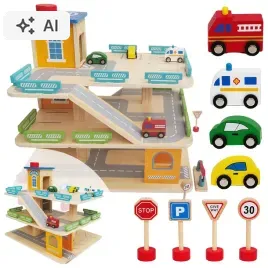 drewniany-garaz-3-poziomowy-parking-przygod-zabawka