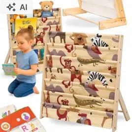szafka-regal-na-ksiazki-dla-dzieci-stojak-zwierzatka-79cm-organizer-6-polek