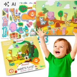 ksiazeczka-ukladanka-z-magnesami-zwierzeta-zoo-puzzle-montessori-50-el