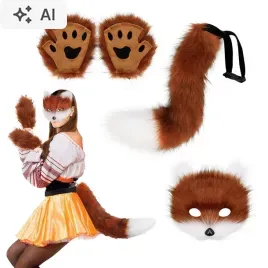 stroj-lisa-kota-ogon-maska-lapki-kostium-furry-sztuczne-futro-zestaw-3w1
