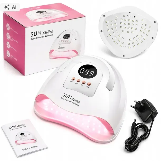 Lampa do paznokci UV Dual LED SUN X26 MAX 380W mocna MANICURE PEDICURE