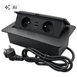 gniazdo-meblowe-wpuszczane-w-blat-czarne-2x230v-usb-a-usb-c-kwadro-ii-rejs