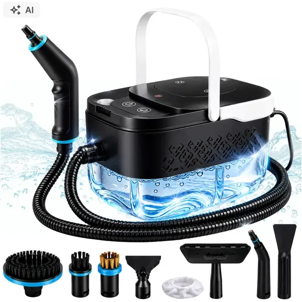 MYJKA PAROWA MOP PAROWY PAROWNICA MOCNA 2500W ZESTAW DO TAPIECRKI FUG OKIEN
