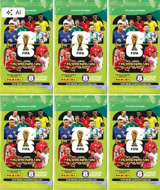 FIFA World Cup 2026 Panini 6 Saszetek 48 kart piłkarskich