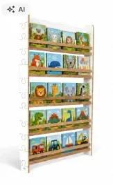 regal-dzieciecy-na-ksiazki-kids-helper-puzzle-14090-bsh-pz-95-bialo-debowy