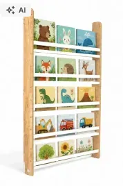 regal-dzieciecy-na-ksiazki-kids-helper-puzzle-14090-bsh-pz-95-debowo-bialy