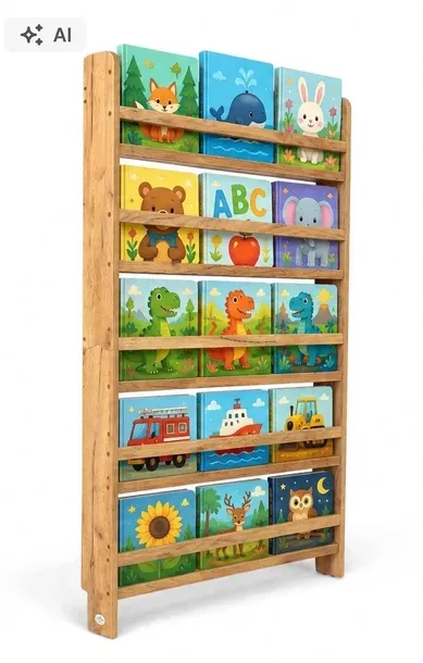 Regał na książki dla dzieci Biblioteczka 140×90 BSH-95 dębowy