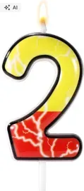 swieczka-urodzinowa-nr-2-blyskawica-czerwono-zolta-savita