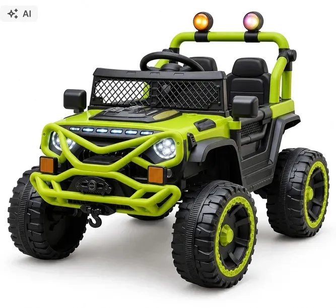 Auto Buggy dla Dzieci na Akumulator 2xSilniki 30W Zielony LED Bluetooth USB