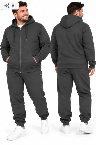 DRES MĘSKI OCIEPLANY ZAMEK KAPTUR PRAKTYCZNY NA CO DZIEŃ 3XL GRAFIT