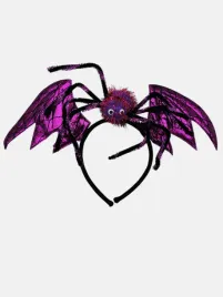 opaska-halloween-z-pajakiem-skrzydla-nietoperza-smieszna-zabawna-fiolet