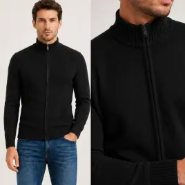 sweter-meski-bawelniany-na-zamek-ze-stojka-gladki-klasyczny-czarny-2xl