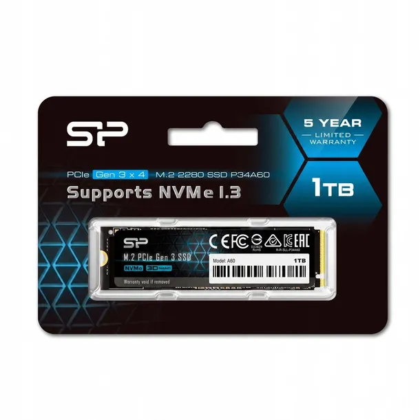 Dysk SSD Silicon Power A60 1TB M.2 PCIe NVMe