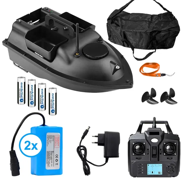 Łódka Zanętowa Flytec V010 Zdalna GPS 3 Komory Torba 2 Akumulatory 12000 mA