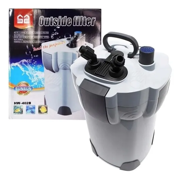 SunSun Filtr HW-402B 1000 l/h 18W UV-C 9W MOCNY FILTR DO 200L ++ Wkłady