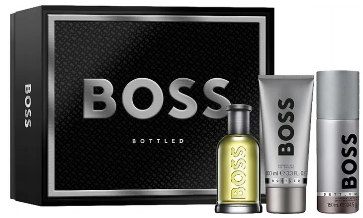 Hugo Boss Bottled EDT 100ml + Dezodorant 150ml + Żel 100ml Zestaw męski