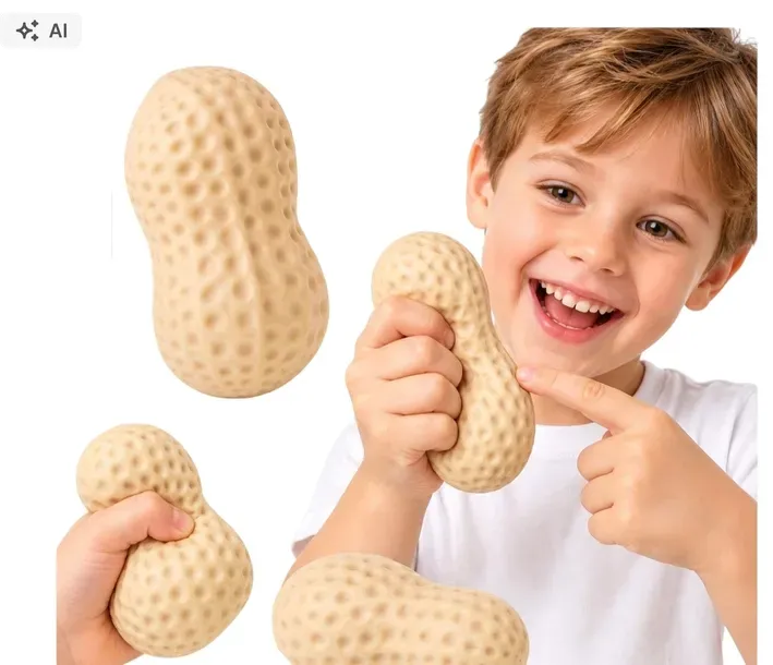 DUŻY GNIOTEK ORZECH CRUNCHY ORZESZEK ANTYSTRESOWY DO ŚCISKANIA SQUISHY