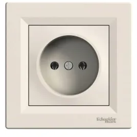 schneider-electric-asfora-gniazdo-pojedyncze-bez-uziemienia-kremowe-250v