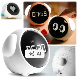 zegar-budzik-lampka-lampa-nocna-led-dla-dzieci-dziecka-emoji-emotikony