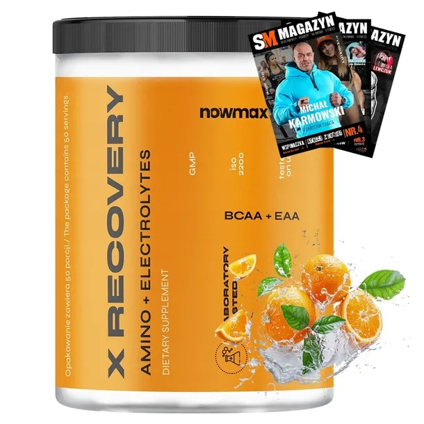 nowmax X RECOVERY 500 g BCAA EAA REGENERACJA MASA AMINOKWASY WYTRZYMAŁOŚĆ