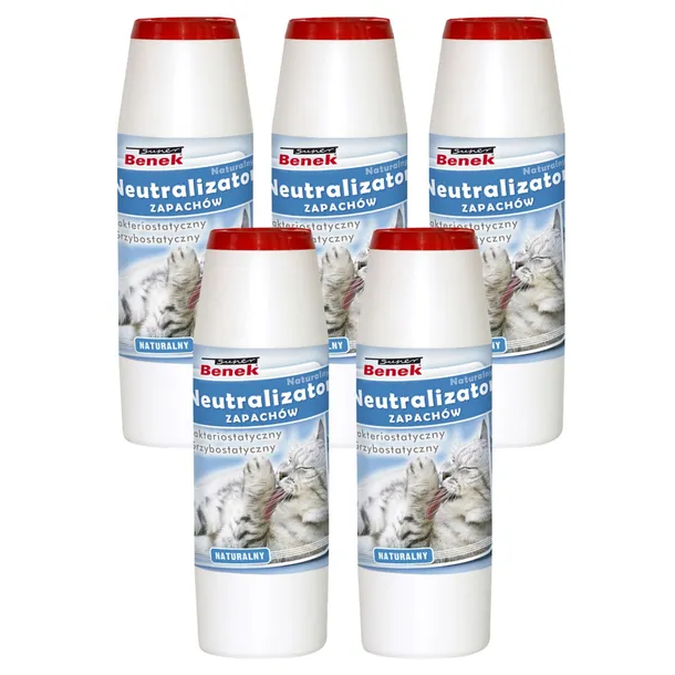 Super Benek Neutralizator Pochłaniacz Zapachów Do Kuwet Naturalny 5x500g