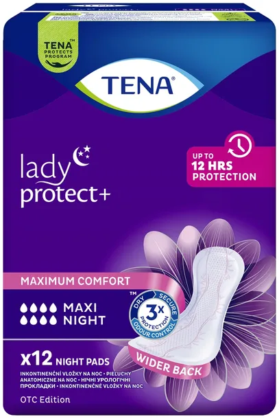 Podpaski specjalistyczne TENA Lady Protect+ Maxi Night 12 sztuk