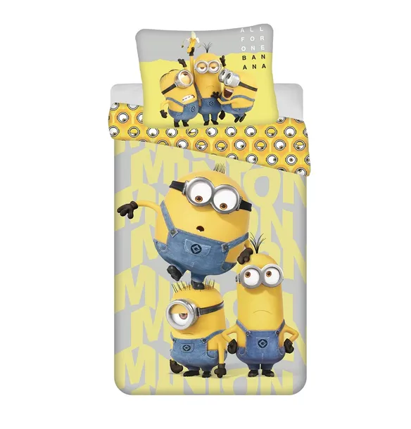 POŚCIEL DZIECIĘCA BAWEŁNIANA 140x200 MINIONKI STUART POJEDYNCZA