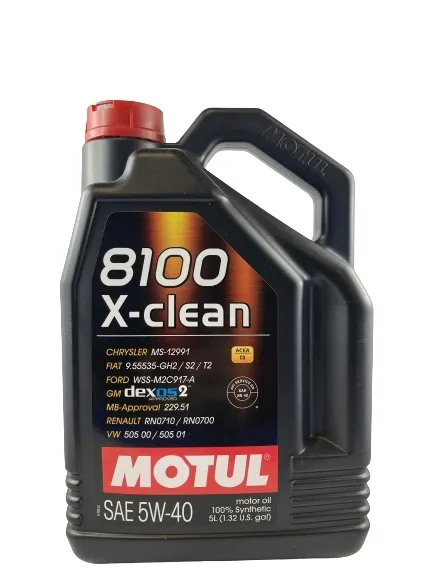 MOTUL 8100 X-CLEAN 5W40 C3 5L VW 505 00/ 505 01 GM DEXOS2 + ZAWIESZKA