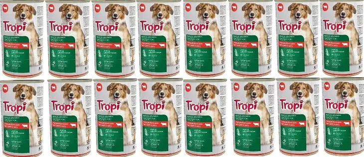 TROPI karma dla psa 1250g z wołowiną 16szt