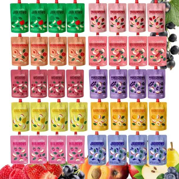 Mus deserek owocowy OWOLOVO Mix Musów dla dzieci i dorosłych 40x200g