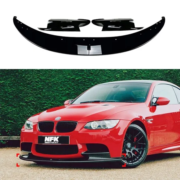 Dokładka Splitter Przedni BMW M3 E90 / E91 / E92 / E93 2007-2013 Czarny NFK
