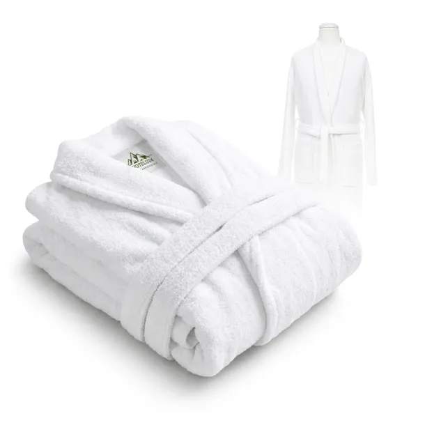 Szlafrok Hotelowy SPA Biały Frotte Kołnierz 100% Bawełna 400g/m2 L HORECA
