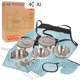zestaw-metalowych-garnkow-dla-dzieci-3-przybory-kuchenne-fartuch-akces