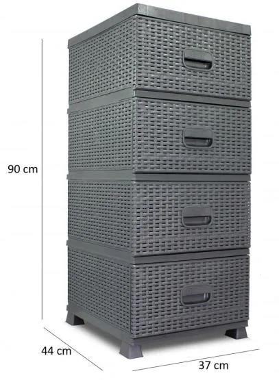 Komoda szafka K9450 szara regał rattan łazienka