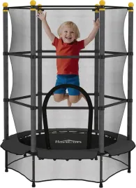 trampolina-dla-dzieci-o140-cm-dla-dzieci-w-wieku-3-10-lat-szara