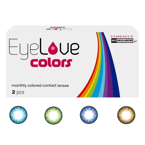 Soczewki kolorowe EyeLove Colors 2szt - korekcja