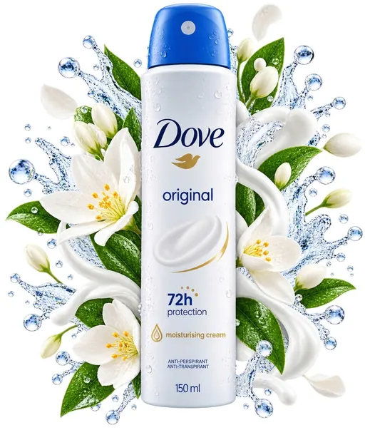 DOVE ORIGINAL DEZODORANT SPRAY DLA KOBIET 150 ML – OCHRONA I PIELĘGNACJA
