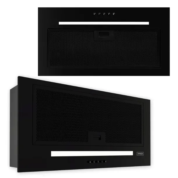 Okap do zabudowy Kernau KBH0662B 60 cm LED Timer 53-63db cichy czarny