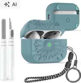 etui-kompatybilne-z-airpods-pro2-zestaw-do-czyszczenia-karabinczyk-zielone
