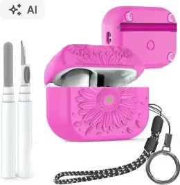 etui-kompatybilne-z-airpods-pro2-zestaw-do-czyszczenia-karabinczyk-rozowe