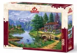 puzzle-1500-chatka-nad-jeziorem-w-gorach