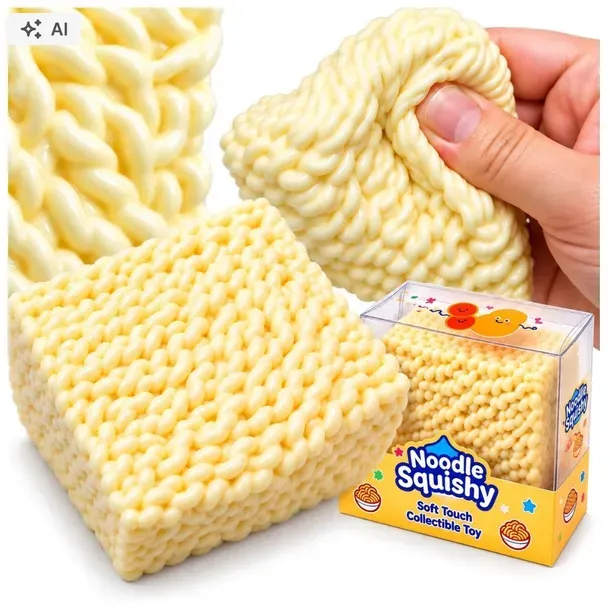 GNIOTEK MAKARON NOODLE Crunchy Chrupiący SQUISHY SENSORYCZNY DO ŚCISKANIA