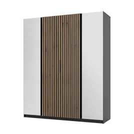 szafa-klaro-200-cm-czarna-2-lustra-lamele-dab-evoke-4-drzwi